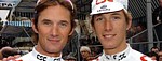 Frank und Andy Schleck am Start der Tour du Haut Var 2008